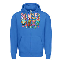 True Royal Summer Vibes Zipper Hoodie - CowhideDigitalArt