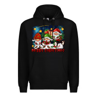 Black merry christmas gnomies wagon Premium Hoodie - FaDigitalArtStudio