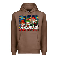 Chestnut merry christmas gnomies wagon Premium Hoodie - FaDigitalArtStudio