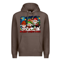Coffee merry christmas gnomies wagon Premium Hoodie - FaDigitalArtStudio