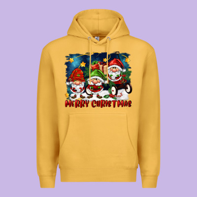 Merry Christmas Gnomies Wagon Premium Hoodie Designed By Fadigitalartstudio