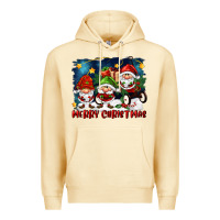 Pina Colada merry christmas gnomies wagon Premium Hoodie - FaDigitalArtStudio