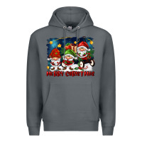 Rock merry christmas gnomies wagon Premium Hoodie - FaDigitalArtStudio