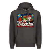 Smoke merry christmas gnomies wagon Premium Hoodie - FaDigitalArtStudio