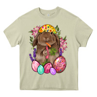 Mossy Rabbit And Carrot Easter Heavy Core Tee - BundleAndBundleShop