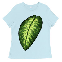 Baby Blue Dumb Cane Leaf Ladies Tee - LillyAllenDesigns