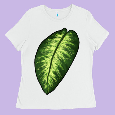Dumb Cane Leaf Ladies Tee Designed By Lillyallendesigns