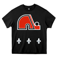 Black vintage quebec hockey   retro nordiques Heavy Core Tee - lanVoArt