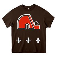 Chocolate Brown vintage quebec hockey   retro nordiques Heavy Core Tee - lanVoArt