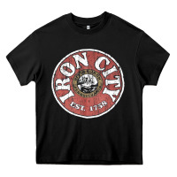 Black vintage retro iron city(beer) proof Heavy Core Tee - lanVoArt