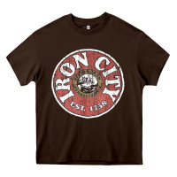 Chocolate Brown vintage retro iron city(beer) proof Heavy Core Tee - lanVoArt