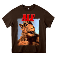 Chocolate Brown alf vintage classic Heavy Core Tee - lanVoArt