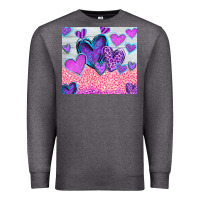 Charcoal Heather love Premium Sweatshirt - CowhideDigitalArt