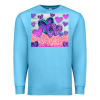 Ocean Blue love Premium Sweatshirt - CowhideDigitalArt
