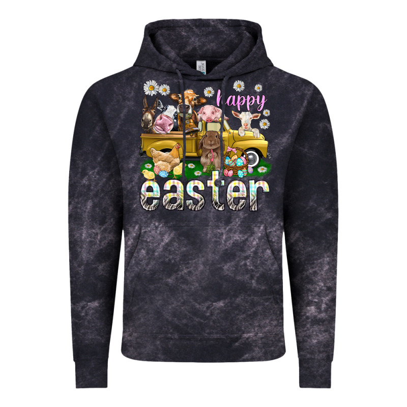 Happy Easter Truck With Farm Animals Easter Day Vintage Hoodie by HowdyJamesFarm | Teevron