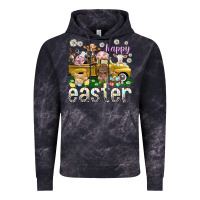 Cloud Black Happy Easter truck with farm animals Easter Day Vintage Hoodie - HowdyJamesFarm