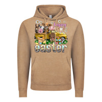 Vintage Coffee Happy Easter truck with farm animals Easter Day Vintage Hoodie - HowdyJamesFarm