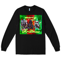 Black merry christmas gnomies Long Sleeve Tee - CowGirlArtShop