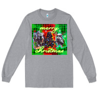 Heather Grey merry christmas gnomies Long Sleeve Tee - CowGirlArtShop