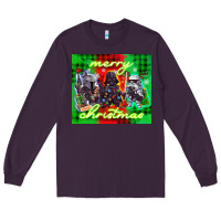 Plum merry christmas gnomies Long Sleeve Tee - CowGirlArtShop