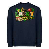 Navy one lucky teacher Heavyweight Sweatshirt - FaDigitalArtStudio