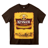 Chocolate Brown kessler vintage Heavy Core Tee - lanVoArt