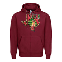 Burgundy sweet summer time texas Zipper Hoodie - CowhideDigitalArt