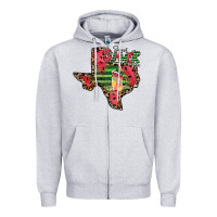 Heather Grey sweet summer time texas Zipper Hoodie - CowhideDigitalArt