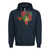Navy sweet summer time texas Zipper Hoodie - CowhideDigitalArt