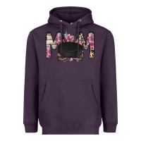 Plum mom hockey flower Heavyweight Hoodie - RacoonDesign