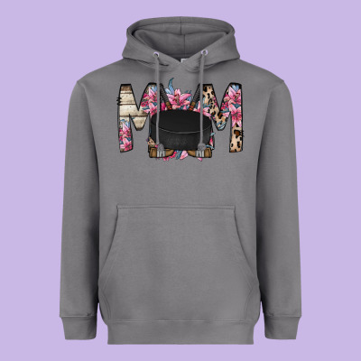 Mom Hockey Flower Heavyweight Hoodie Designed By Racoondesign