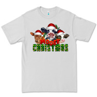 Dove Grey Mooey Christmas Cows Premium Tee - LillyAllenDesigns
