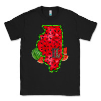 Black illinois watermelon Classic Tee - RacoonDesign