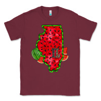 Burgundy illinois watermelon Classic Tee - RacoonDesign