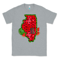 Heather Grey illinois watermelon Classic Tee - RacoonDesign