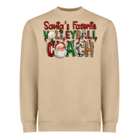 Mushroom Santa's Favorite Volleyball Coach For Christmas Heavyweight Sweatshirt - FaDigitalArtStudio
