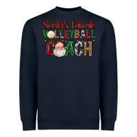 Navy Santa's Favorite Volleyball Coach For Christmas Heavyweight Sweatshirt - FaDigitalArtStudio