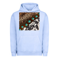 Pigment Grape Ice leopard and cowhide gemstone leather Urban Hoodie - BarkalooDesign