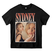 Black sydney sweeney Heavy Core Tee - lanVoArt