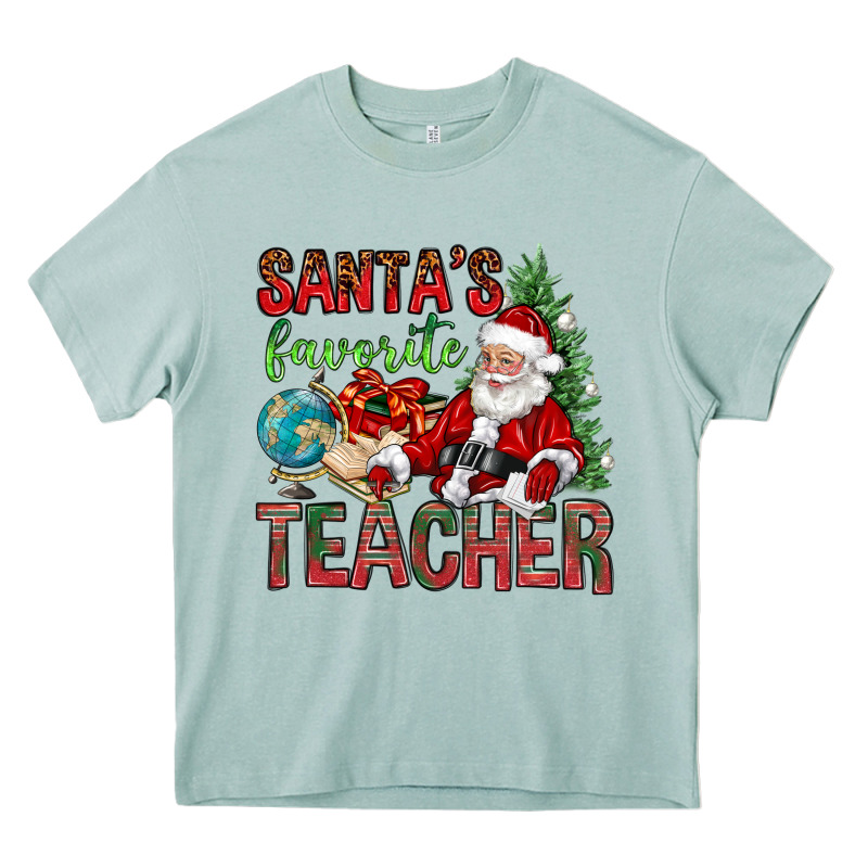 Santa's Favorite Teacher Heavy Core Tee by BundleAndBundleShop | Teevron