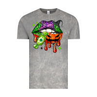 Cloud Rock Halloween lips Vintage Tee - NancyCooperArtShop