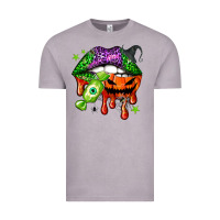 Vintage Zinc Halloween lips Vintage Tee - NancyCooperArtShop