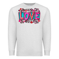 Oatmeal Heather Love Valentine Premium Sweatshirt - CowhideDigitalArt