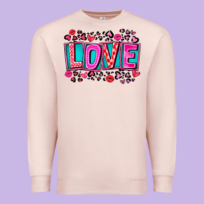 Love Valentine Premium Sweatshirt Designed By Cowhidedigitalart