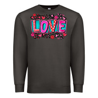 Smoke Love Valentine Premium Sweatshirt - CowhideDigitalArt