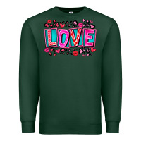 Sports Green Love Valentine Premium Sweatshirt - CowhideDigitalArt