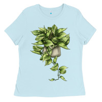 Baby Blue Golden Pothos Ladies Tee - LillyAllenDesigns