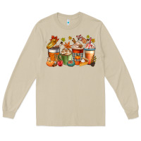 Mushroom fall coffee cups Long Sleeve Tee - CowGirlArtShop