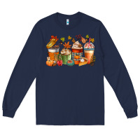 Fall Coffee Cups Long Sleeve Tee | Teevron
