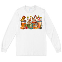 White fall coffee cups Long Sleeve Tee - CowGirlArtShop